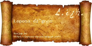 Leposa Ágnes névjegykártya