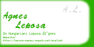 agnes leposa business card